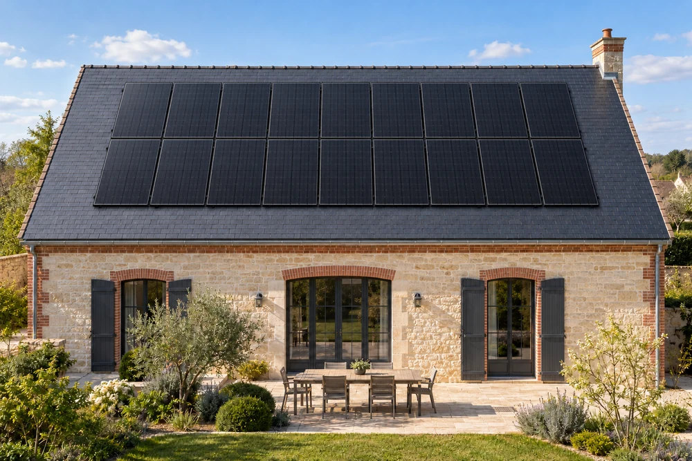 Montage pédagogique : deux rangées de neuf modules, dix-huit modules au total