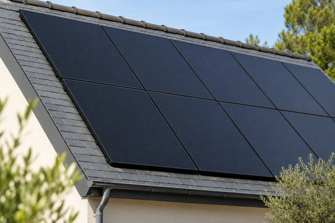 Vue d’ambiance rapprochée de modules full black, sans électronique identifiable